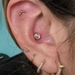 Dusk Moonstone Gold Threadless Push- Pin